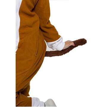 TYLER PERRY Unisex Adult Animal One Piece Pajamas Brown Horse Onesie for Halloween Cosplay Costume