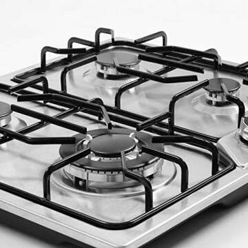 4 Burner Built-in Gas Cooktop with NG/LPG Kit