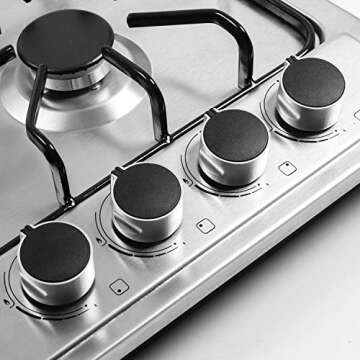 4 Burner Built-in Gas Cooktop with NG/LPG Kit