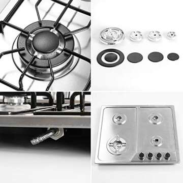 4 Burner Built-in Gas Cooktop with NG/LPG Kit