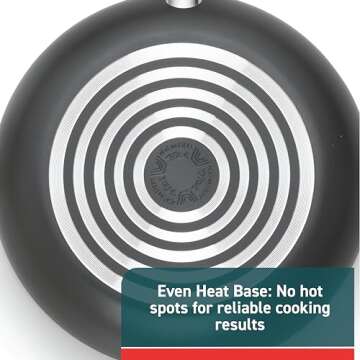 T-fal Initiatives Non Stick Fry Pan 2 Piece Set, 8.5, 10 Inch, Oven Broiler Safe 350F, Cookware, Kitchen Cooking Set, Skillets, Frying Pans, Egg Pan, Omelet Pan, Pots and Pans, Dishwasher Safe, Black