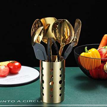 Berglander 13 Piece Gold Stainless Steel Utensils Set