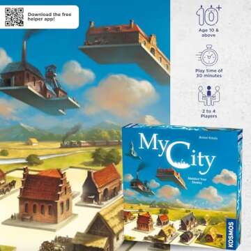 Thames & Kosmos My City | Family – Friendly | Legacy Board Game | Kosmos Games | 2 to 4 Players | Ages 10 and Up | Award Winning Designer Reiner Knizia , Blue