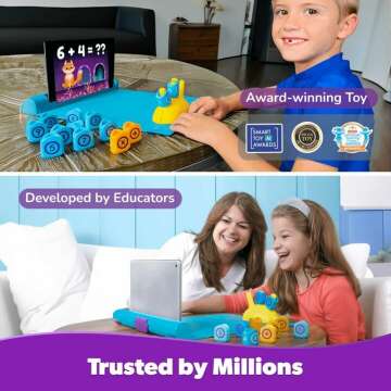 Plugo Count by Playshifu (Kit + App) : Educational Math Toy for Kids Age 4 to 8, 5 Interactive Math Games Story-Based Learning Perfect Birthday Gifts Works with Tabs/Mobiles