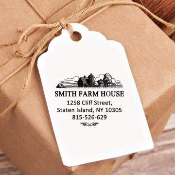 Custom Farmhouse Address Stamp