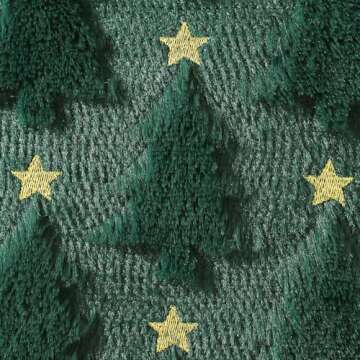 Allorry Christmas Pillow Covers 18 x 18 inch Set of 2 Dark Green Christmas Tree Pillow Covers Decorations Plush Faux Fur Soft Cushion Case for Winter Xmas Holiday Home Bedroom Sofa Decors PT004-A18