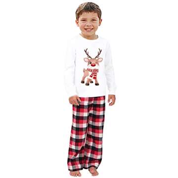 Awoscut Family Christmas Pajamas Matching Pajamas for Family, Xmas PJs Sets Holiday Sleepwear(#311, Dog, S)