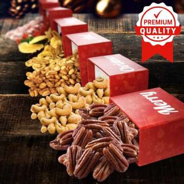 Gourmet Nuts Christmas Gift Basket - 6 Tier Indulgence