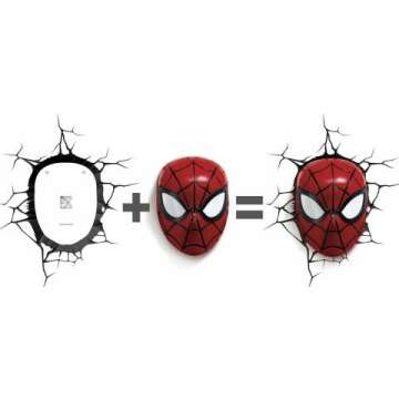 Marvel Spiderman 3D Deco Light - Red Mask