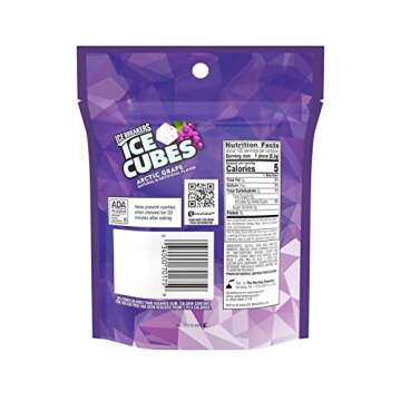 ICE BREAKERS Arctic Grape Sugar Free Gum Pouch - 8.11 oz (100 Pieces), Refreshing Taste!