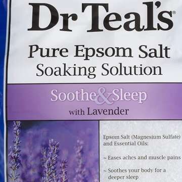 Dr Teal's Epsom Salt Bath Soaking Solution, Eucalyptus and Lavender, 2 Count, 3lb Bags - 6lbs Total