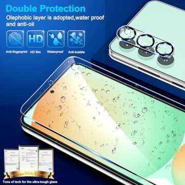 3 Pack Glass Screen Protector for Galaxy S24 FE