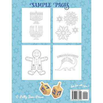 Hanukkah Coloring Book For Kids And Adults: Large Print, Big And Easy: A Jewish Holiday Gift For Kids of All Ages (Hanukkah Coloring Books)