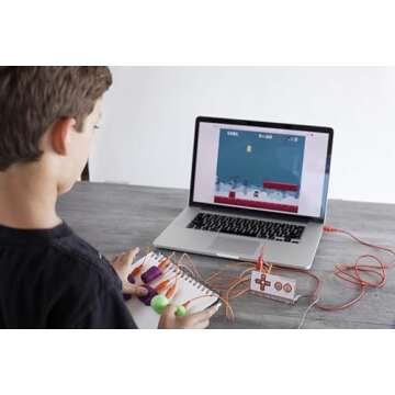 Makey Makey STEM Kit from Joylabz, Educational Science Kits, 1000s of Engineering and Computer Coding Activities, Hands-on Technology Learning Fun, Engineering Kits for Kids, STEM Kits