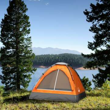 Wakeman Camping Tent with Rain Fly & Carry Bag