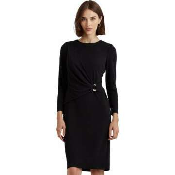 Lauren Ralph Lauren Women's Jersey 3/4 Sleeve Dress