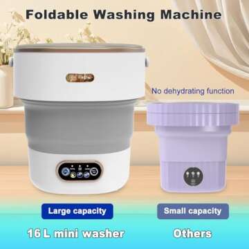 Portable 16L Compact Washing Machine for Small Spaces