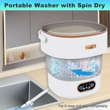 Portable 16L Compact Washing Machine for Small Spaces