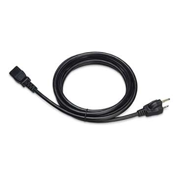 10ft AC Power Cord for Monitors & TVs - Amazon Basics