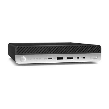 HP EliteDesk 800 G3 Mini Desktop Computer, Intel Quad-Core i5-6500T, 16GB DDR4 RAM, 256GB SSD, Keyboard&Mouse, VGA, DP, Windows 10 Pro (Renewed)