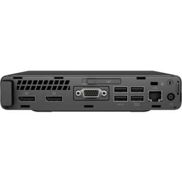 HP EliteDesk 800 G3 Mini Desktop Computer, Intel Quad-Core i5-6500T, 16GB DDR4 RAM, 256GB SSD, Keyboard&Mouse, VGA, DP, Windows 10 Pro (Renewed)