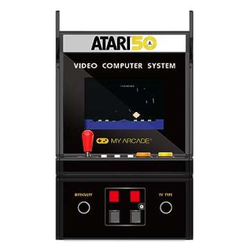 My Arcade Atari Micro Player Pro: 100 Arcade Classics Games, 6.75" Portable Mini Arcade Machine, Playable Video Game Collectible