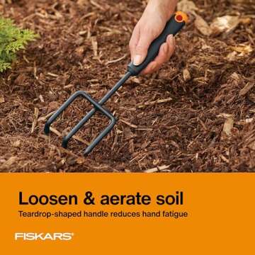 Fiskars Vegetable Garden Tool Set with Vegetable Shears, Seed Sower, Trowel, Cultivator, Weeder, and L/XL Garden Gloves for Indoor or Outdoor Gardening (6 Piece Kit)