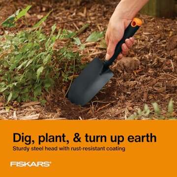 Fiskars Vegetable Garden Tool Set with Vegetable Shears, Seed Sower, Trowel, Cultivator, Weeder, and L/XL Garden Gloves for Indoor or Outdoor Gardening (6 Piece Kit)