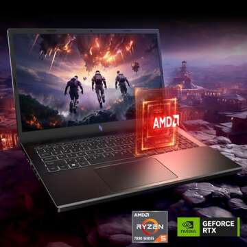 acer Nitro V Gaming Laptop | AMD Ryzen 5 7535HS Hexa-Core Processor | NVIDIA GeForce RTX 4050 Laptop GPU | 15.6" FHD IPS 144Hz Display | 8GB DDR5 | 512GB SSD | WiFi 6 | Backlit KB | ANV15-41-R5N6