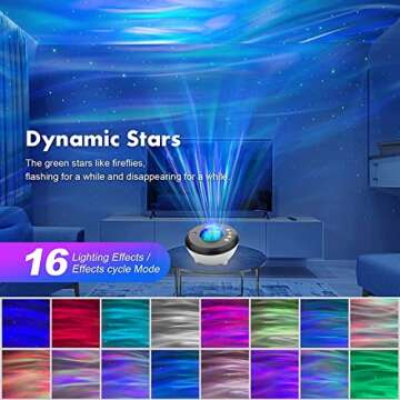 Syslux Star Projector,Galaxy Projector for Bedroom,Night Light Projector with Music Speaker White Noise,Northern Lights Projector Works with Alexa for Kids Adults Gaming Room Home Theater Decorations