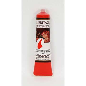 Jansen Art Studio Heritage MultiMedia Acrylic (2.5 oz, Naphthol Red Lt)