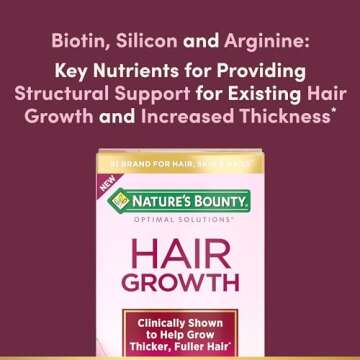 Nature's Bounty Hair Growth Supplement – 1 Daily for Thicker Hair