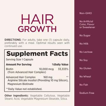 Nature's Bounty Hair Growth Supplement for Thicker Hair