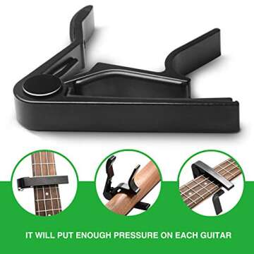 Guitar Capo for Acoustic & Electric Guitars - Black