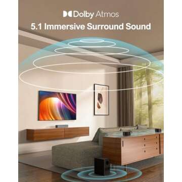 ULTIMEA 5.1 Sound Bar with Dolby Atmos & Wireless Subwoofer – 410W Surround Sound