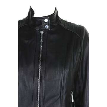 MICHAEL Michael Kors Women's Black Leather Jacket (S)