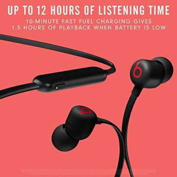 Beats Flex Wireless Earbuds - 12 Hours Playtime, Built-in Mic, Apple W1 Chip