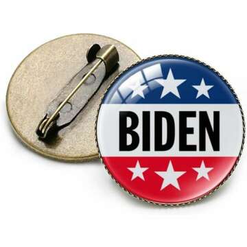 Liurui Biden Harris 2024 Brooch Pin - Re-elect Joe Biden & Kamala Harris Merchandise