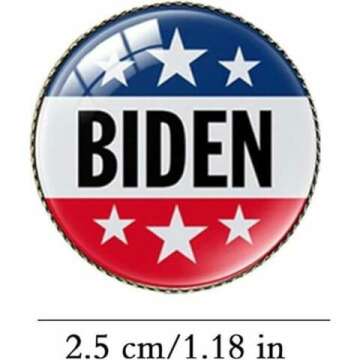 Biden Harris 2024 Brooch Pin for Supporters