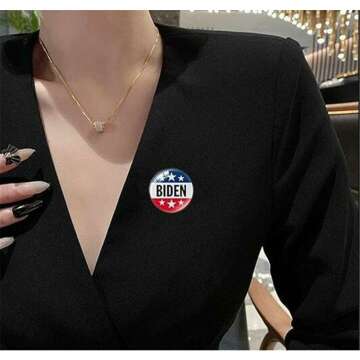 Biden Harris 2024 Brooch Pin for Supporters