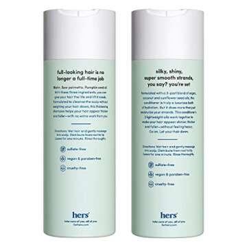 Hers Triple Threat Shampoo & Conditioner Set for Women's Hair Care