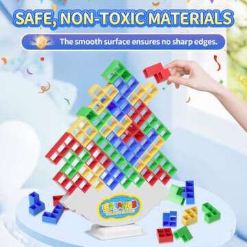 Ziogogco 48 Pcs Game Gifts, Balance Stacking Blocks Game，Perfect for Family, Parties, Travel,Boys Girls Gifts，Novelty Toy Gift for Kids or Friends