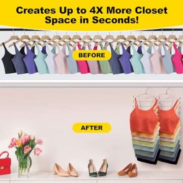 3 Pack Closet-Organizer,8 Tier Tank-Top-Hanger,Closet-Organizers-and-Storage Bra-Hangers-Space-Saving,Apartment Dorm-Room-Essentials-for-College-Students-Girls Organization-and-Storage Camisoles Scarf