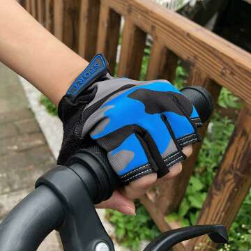 Half Finger Cycling Gloves for Kids Aged 4-9