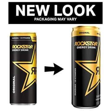 Rockstar Energy Drink Original - 8 Pack of 12oz Sleek Cans