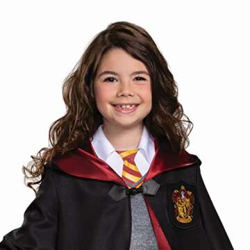 Hermione Granger Girls Costume, Deluxe Official Harry Potter Wizarding World Costume, Kids Size (3T-4T)