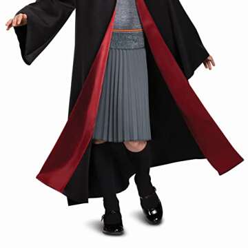 Hermione Granger Girls Costume, Deluxe Official Harry Potter Wizarding World Costume, Kids Size (3T-4T)