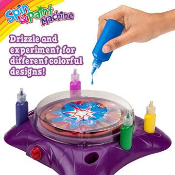 Creative Kids Spin & Paint Art Kit - Spinning Art Machine Craft Kit for Children & Adults, Christmas Gifts 6+