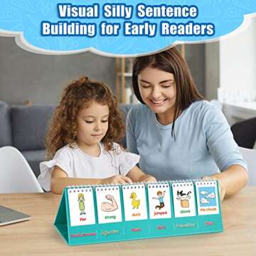 Aizweb Silly Sentence Building for Kids,Speech Therapy Learn to Read for Preschool Kindergarten 1st 2nd Grade Special Education Classroom Must Have,Homeschool Educational Toy Reading Learning Game