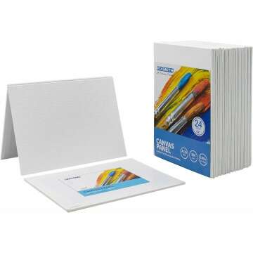 FIXSMITH Mini Canvases 24 Pack - 5x7 Inch Cotton